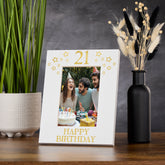 21st Birthday Photo Frame Gift For Her Or Him With Star Design